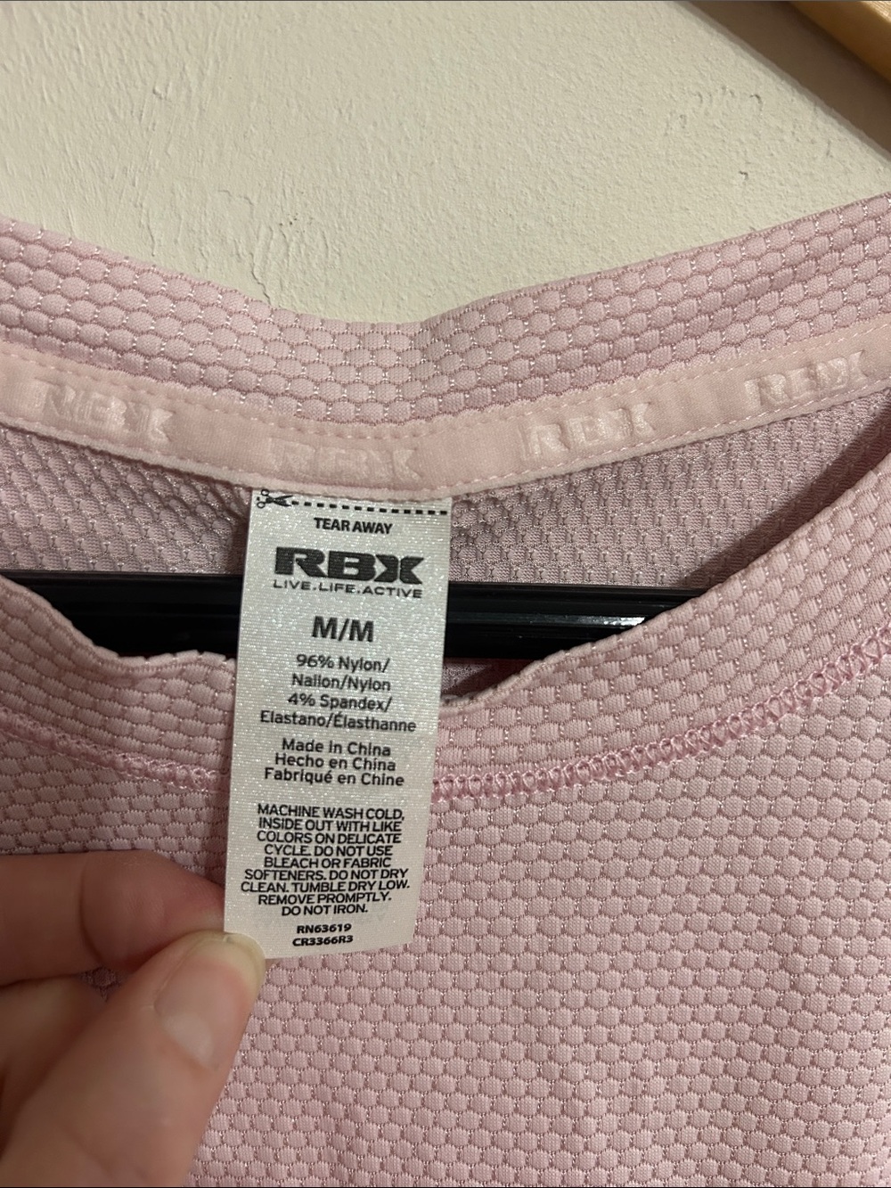 RBX Light Pink Textured Sleeveless Tank Top by Jockey Size M - Picture 5 of 5